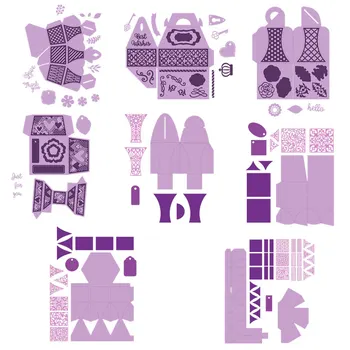 

Lovely Honeycomb Favour Box Metal Cutting Dies Scrapbooking Album Paper DIY Card decoration Craft Embossing Die Cuts 2019 New