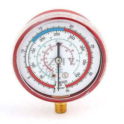 

0-500 PSI 1/8" Thread Compressor Compressed Pressure Gauge Red
