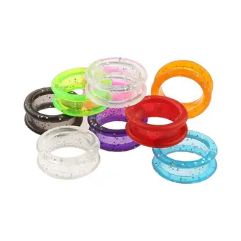 

XY Fancy 5pcs Hair Scissors Ring Multicolor Cutting Barber Circle Shears Hairdressing Tool Finger Slip Protective Case