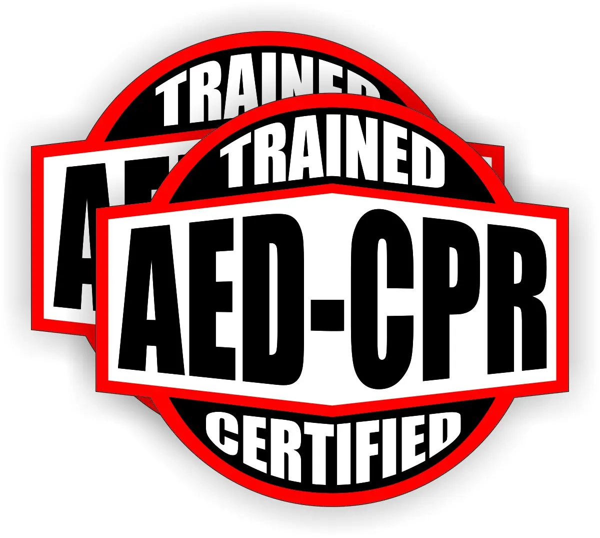 Для AED CPR обученный Сертифицированный жесткий головной убор Наклейка На Шлем Наклейка с надписью коробка для обеденного инструмента