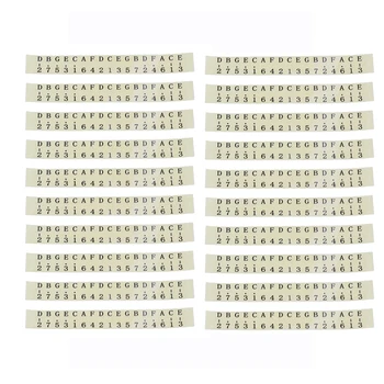 

20 Pieces Kalimba Scale Note Sticker 17 Keys Finger Piano Note Sticker Music Musical Instrument Accessories for Learner Black