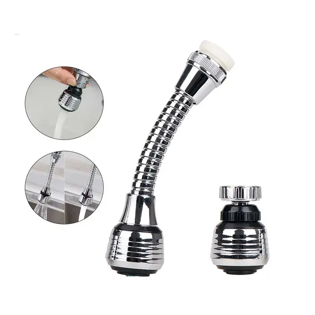 360 Degree Swivel Kitchen Faucet Aerator Clean Adjustable Dual Mode Sprayer Filter Diffuser Water Saving Nozzle Faucet Connector 1