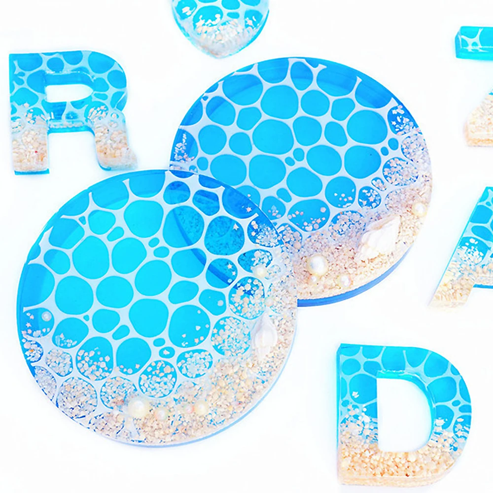 

New 1pc Ocean Crystal UV Epoxy Resin Mold DIY Crafts Water Ripple Silicone Mould Jewelry Making Tools Party Home Decoration 3