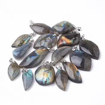 

20pcs Labradorite Necklace Natural Stone Pendants Charms For Men Women DIY Jewelry Necklaces Making Accessories Jewellery Gifts