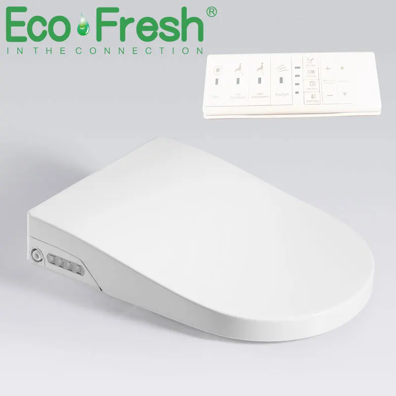 EcoFresh D U-Shapeสมาร์ทห้องน้ำBidetไฟฟ้าสมาร์ทNight Light Intelligent Bidet Sprayerความร้อนแห้งสะอาดนวด 1