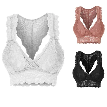 

Women Underwear Brassiere Femme Vest Bra Fashion Ladies 3/4 Cup Lace Push Up Bra Sexy Lingerie Wire Free Bras Underwear