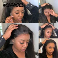 SKINLIKE Real HD Lace Front Perruques Kinky Straight 250% 13x4 Perruques frontales complètes Perruques de cheveux humains Péruvien Yaki Straight Melt Skins 2