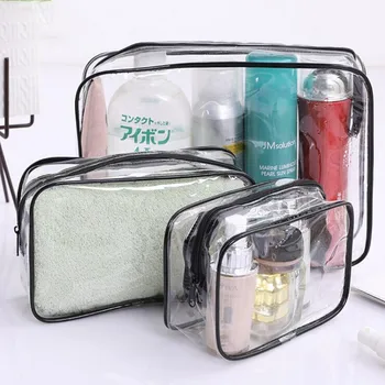 

PVC Travel Cosmetic Bags Colorful Portable With Zipper Transparent Storage Clear Toiletry Wash Make Up Necessarie Organizer Bag