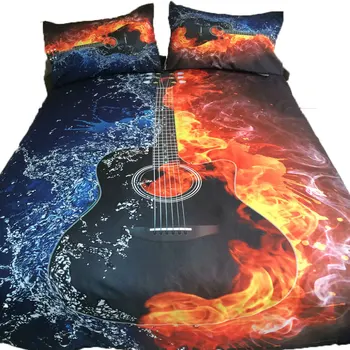 

Duvet Cover Bedding Sets bed sheets and Pillowcases Bed Sheet Guitar Twin Queen King Teenager Print