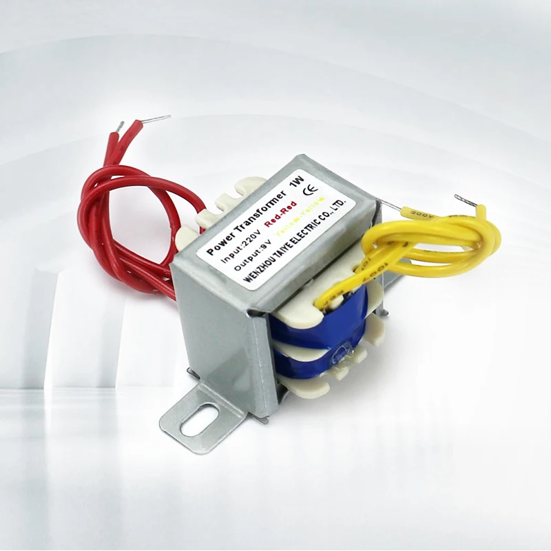 Power Transformer 1W AC6V 12V 9V 15V 24V EI copper core Input 220V 50~60Hz Single/dual volt