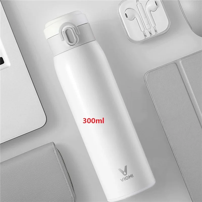 Xiaomi mi jia VIO mi вакуумная колба из нержавеющей стали 24 часа колба для воды «Умная» бутылка термос с одной рукой - Цвет: 300ml white