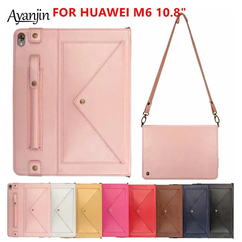 Кожаный чехол подставка с ручкой для huawei Mediapad M6 10 8 2019 держателем карандашей &quotPRO