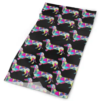 

SHINYWEET Prismatic Triangular Dachshund Multifunctional Headwear Yoga Sports Stretchable Seamless Bandana Head Wrap Headband