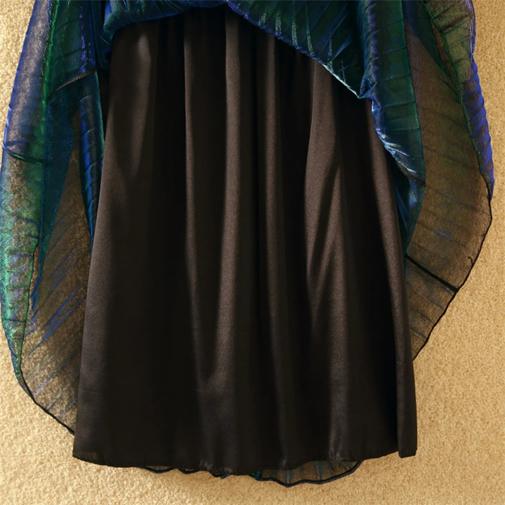 Women Fashion Pleated Skirts Shinning 1001