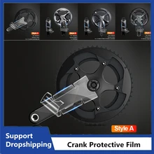 

3 Sheets Mountain Bike Crank Protective Film Cover Carbon Fiber Universal Tooth Plate Anti-collision MTB Crank Clear Stickers