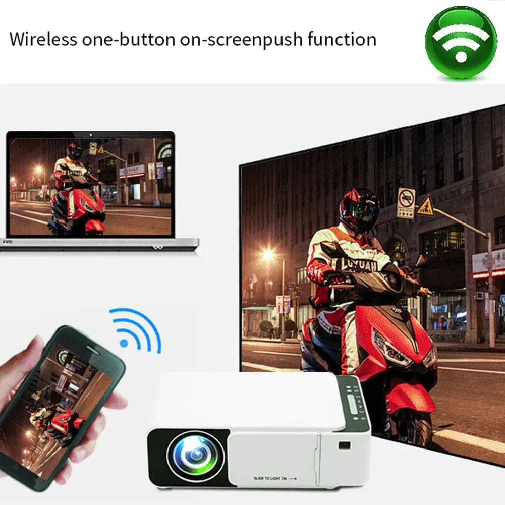 T5 мини ЖК светодиодный проектор 2600 люмен 4K 3D 1080P HD лучший домашний проектор беспроводной синхронизация Дисплей для IPhone/Android телефона