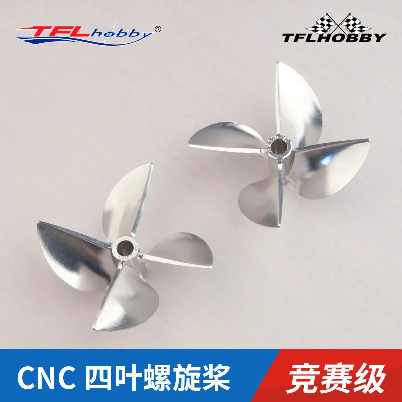 

CNC machining all-metal four-blade propeller for RC boat