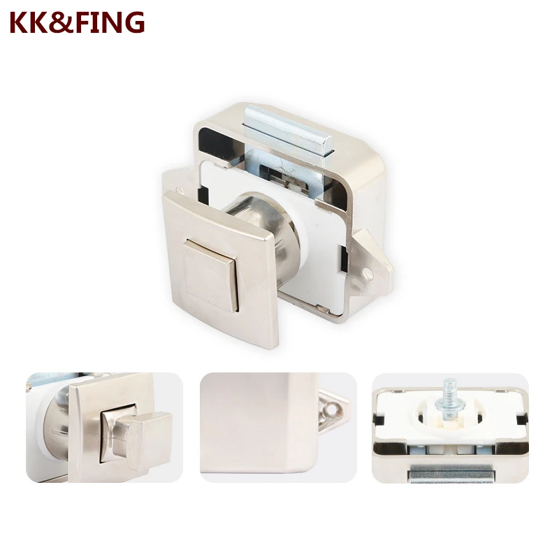

KK&FING 10pcs RV Cabinet Locks Yacht Drawer Lock Wall Cabinet Bolt Keyless House Wheel Boat Square Button Handle Lock Hardware
