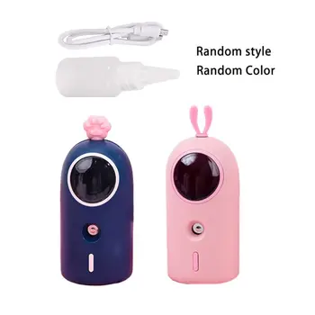 

Women Girls Portable Handheld Humidifier Cute Mini Cactus Shaped Cool Sprayer Facial Steamer USB Rechargeable Atomizer