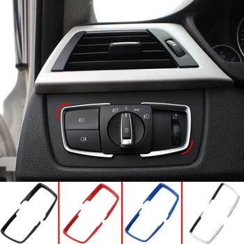 

Zlord ABS Car Head Light Switch Frame Trim Adjustment Stickers for BMW F30 F31 F32 F34 3 4 Series 320i 328i Accessories