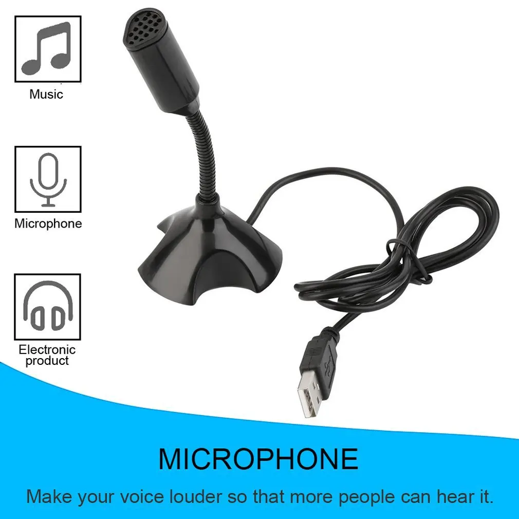 2018 Новейшая USB подставка мини микрофон настольные микрофоны для ПК настольный