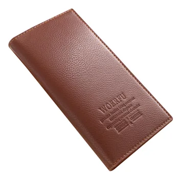

Men PU leather long clutch wallet business men Cards holder purse brown black male fashion pocket wallet Coin bag purse Billfold