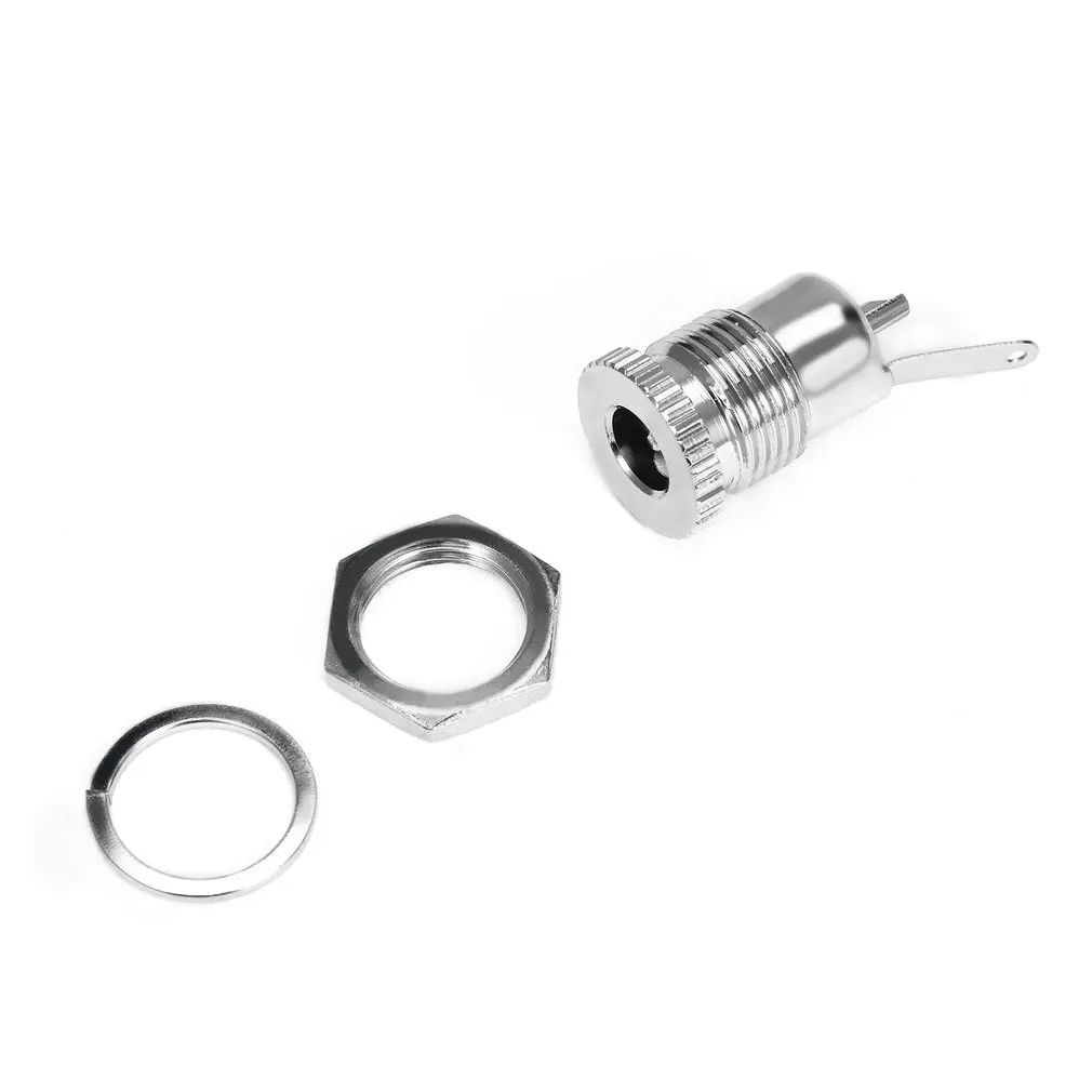 

Promotion Useful DC Power Jack Socket Female Panel Mount Connector For 2.1/5.5mm DC Power Plug Silver
