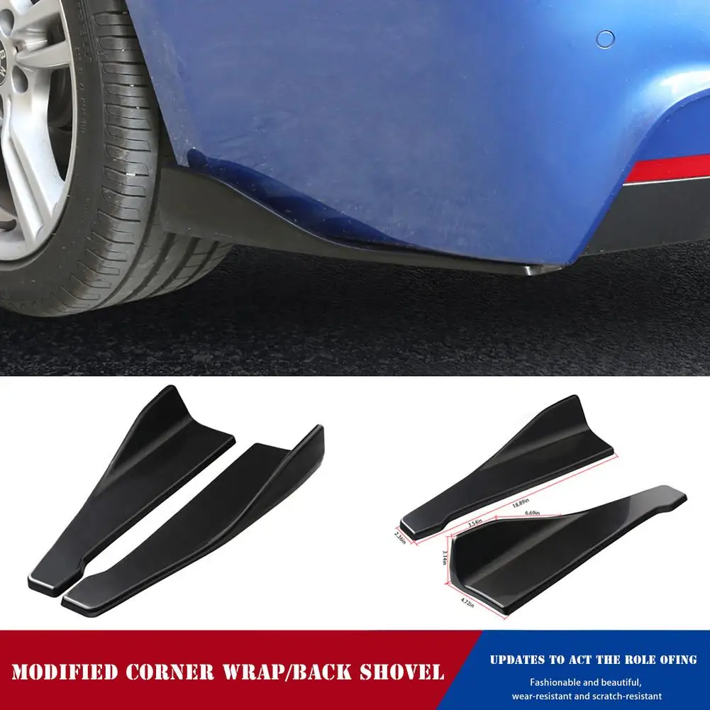 

Auto Rear Bumper Protector Diffuser Lip Splitter Apron Side Spoiler Car Rear Wrap Angle Of Automobile Universal Rear Shovel