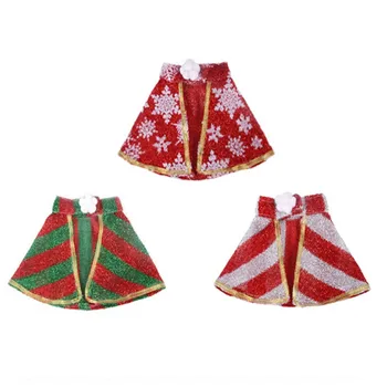 

Pet Dogs And Cats Costume Christmas Halloween Turn Funny Cloak Clothes Red Snowflake New Year Suit