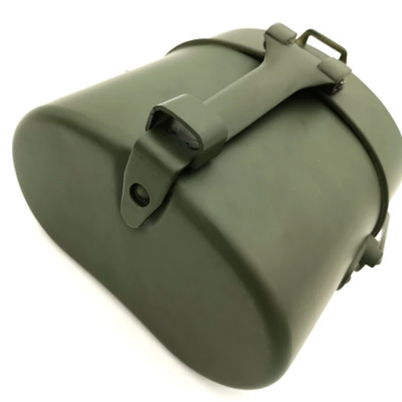 Открытый тактический немецкий военный 79 Тип Алюминиевая коробка для ланча может нагревать контейнер для еды Кемпинг походная посуда зеленый набор