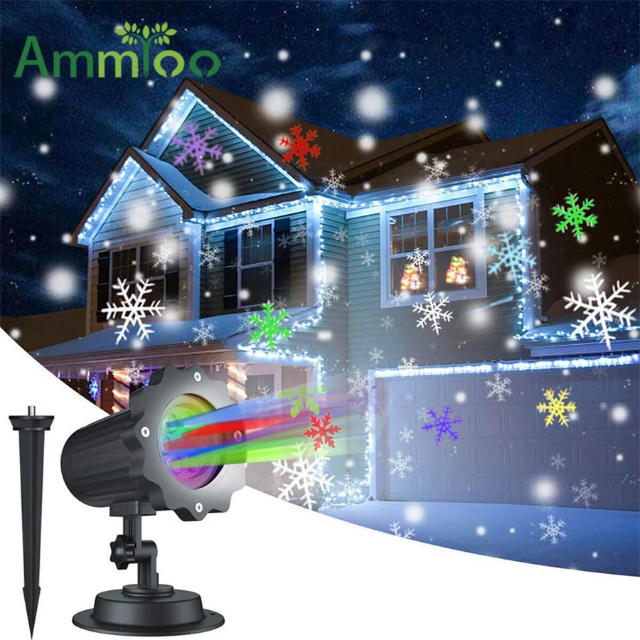 

Snowflake Laser Projector Christmas Light Lamp Party Stage Garden Snowflake Fairy Landscape Light Outdoor Christmas Laser Lights