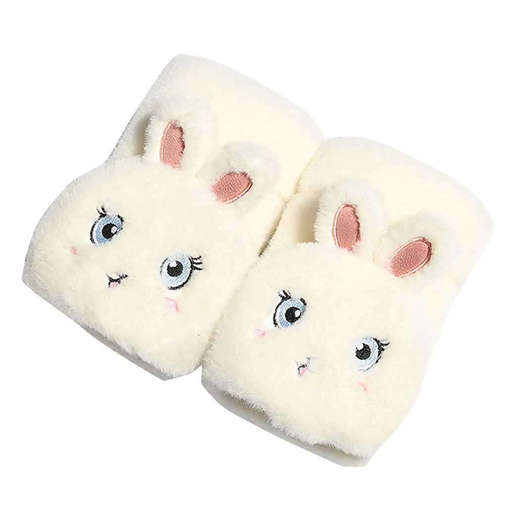 Home& Nest, женские зимние перчатки с милыми животными, женские перчатки с мультяшным кроликом на половину пальца, теплые варежки с защитой от холода