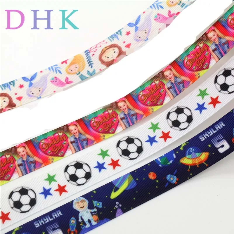 DHK 7/8 'ɵ размеров для девочек мяч пространство напечатан Grosgrain ленты ленточный