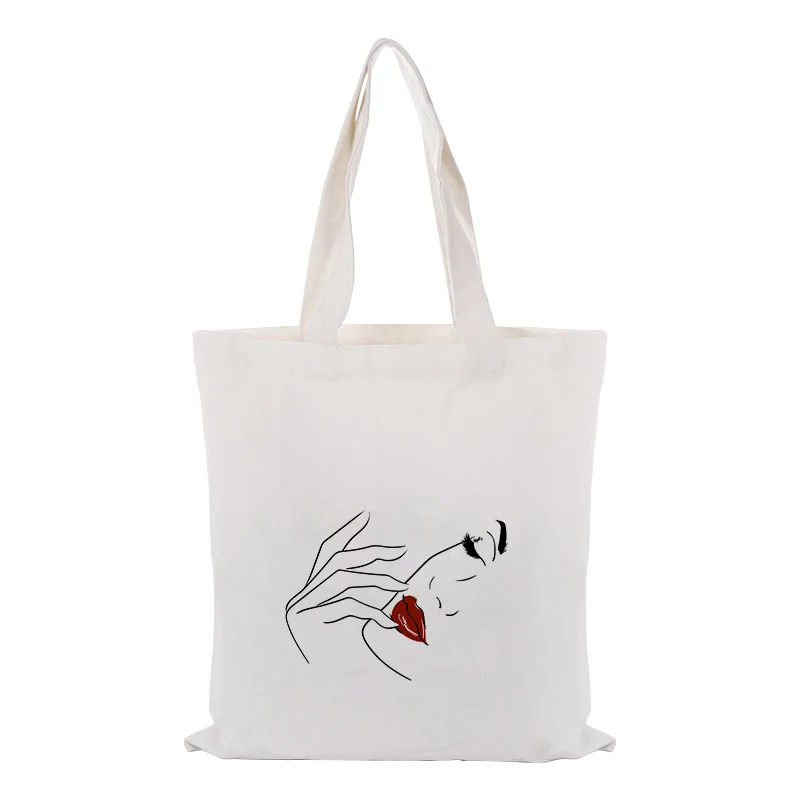 

cool Canvas Tote Bag Shopping Bag Custom Print Logo Text DIY Daily Use Handbag Eco Ecologicas Reusable Recycle