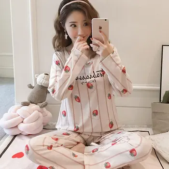 

Pregnant Women Confinement Clothing Qmilch Double Long 180 Grams Japanese Korean Hoodie WOMEN'S Pajamas Maternal Lactation Garme