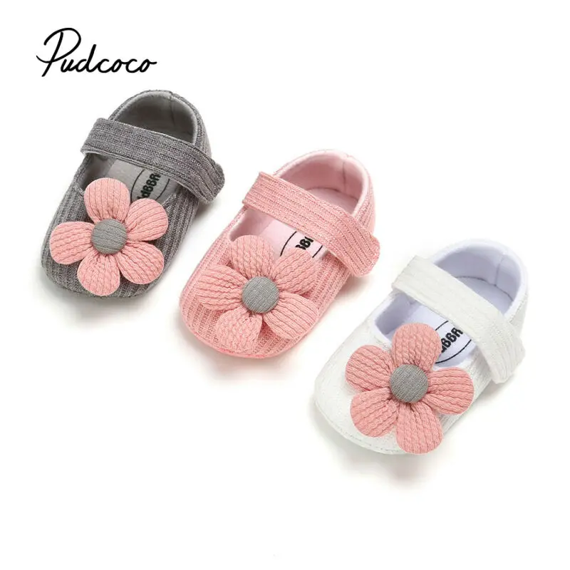 

2019 Baby First Walkers Clothing Kids Infant Newborn Baby Boy Girl Unisex Soft Sole Crib Shoes Flower Cotton Prewalker Shoes