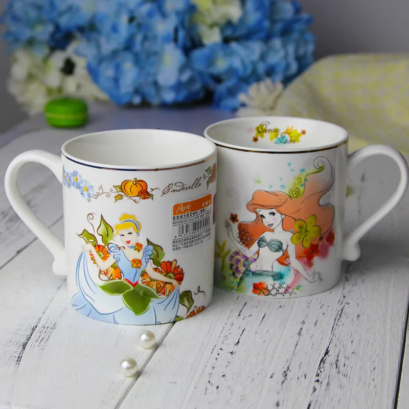 300 мл 400 Disney Princess Minnie Mickey чашка для воды молочный Кофе Чай керамическая кружка дома