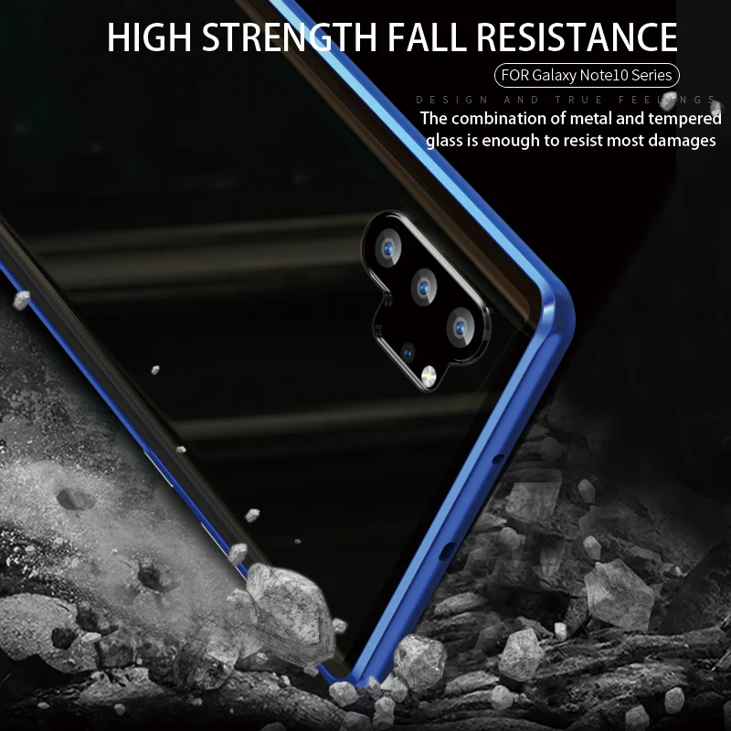 LUPHIE 360 Полный Магнитный чехол для samsung Note 10 Plus передний задний стеклянный Galaxy + s| |