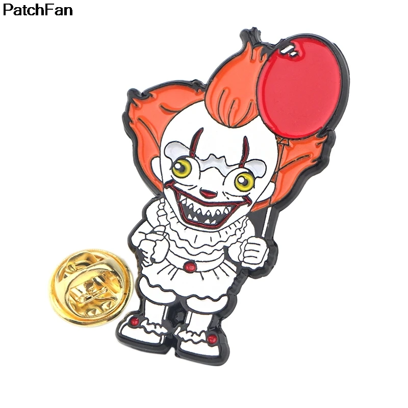 20 шт./лот Patchfan Стивен Кинг это фильм ужасов клоун цинк булавки для галстука броши для рюкзака, одежды для мужчин и женщин значок медаль A2561
