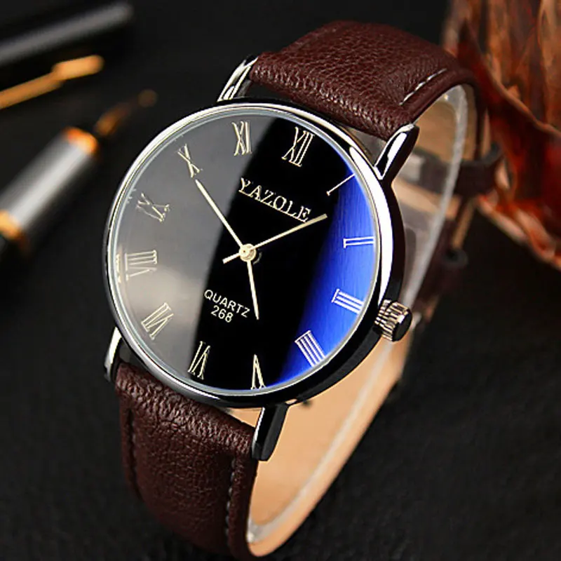 

Luxury Hombre Reloj Masculino Business Wristwatch Leather Sport Quartz Clock Fashion Men's Watch Gift