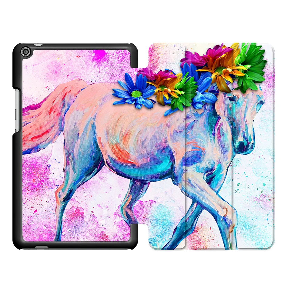 MTT чехол для huawei MediaPad T3 8,0 дюймов Honor Play Pad 2 8 дюймов Тонкий складной из искусственной кожи чехол Защитный корпус Funda KOB-L09 - Цвет: WH007