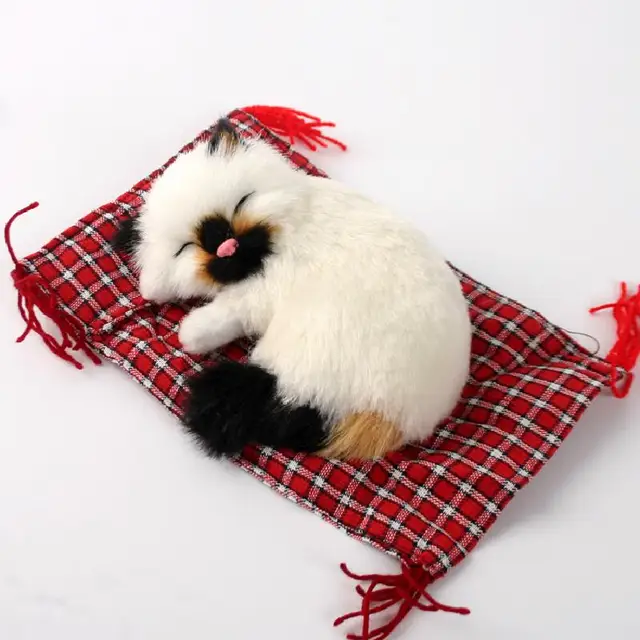 Realistic Stuffed Toy Sleeping Cat Animal Cloth Cushion Cat Model Home Decoration Simulation Cat Doll Plush Soft Children Toy 2
