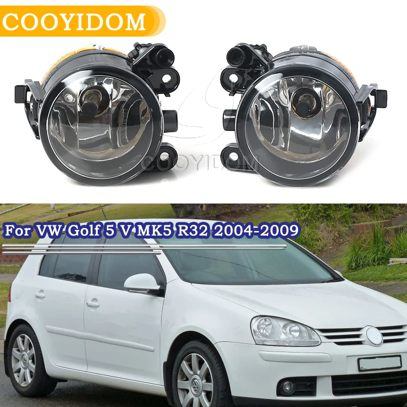 

COOYIDOM Left Right Car Light Front Bumper Halogen Car Fog Light Fog Lamp For VW Golf 5 V MK5 R32 2004 2005 2006 2007 2008 2009