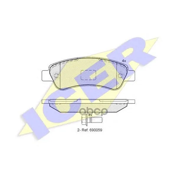 141804_колодки Дисковые Задние! Citroen Jumper 2.2hdi 06 Icer 141804 Icer арт. 141804