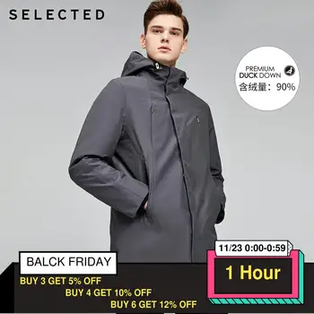 

SELECTED Men's Mid-length Parka Hooded Outwear Winter Duck Down Jacket Coat S|419412561