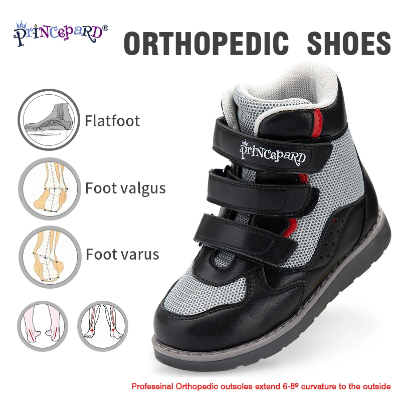 princepard Orthopedic Sneakers for Kids and Toddlers,Corrective Shoes with Arch and Ankle Support,Prevent Boys and Girls' Tiptoe Walking 