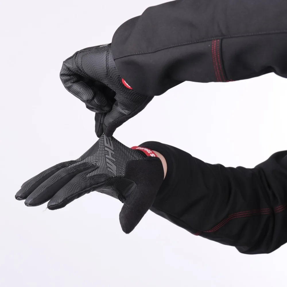 Полный палец велосипедные перчатки противоскользящие велосипедные перчатки сенсорный экран MTB дорожный велосипед перчатки Спортивные ударостойкие перчатки
