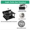 12-24V 200W Table Saw Mini Desktop Electric Saw Cutter Speed Angle Adjustable Cutter for Wood Plastic Acrylic 3
