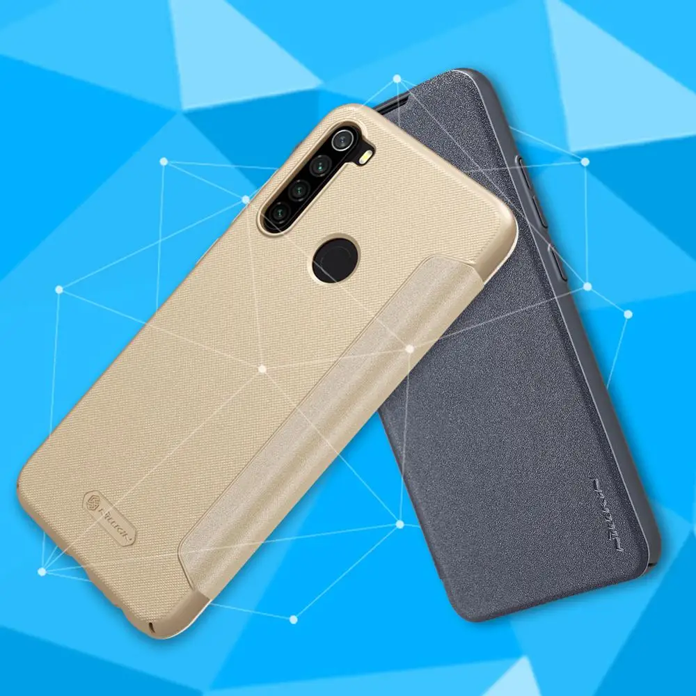 Чехол Nillkin для Xiaomi Redmi Note 8, жесткий пластиковый PU кожаный раскладной чехол для телефона, полное покрытие, чехлы на Redmi Note 8, глобальная версия