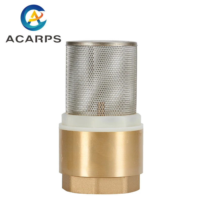

1/2" 3/4 " 1" Brass vertical check valve water pump bottom valve with filter